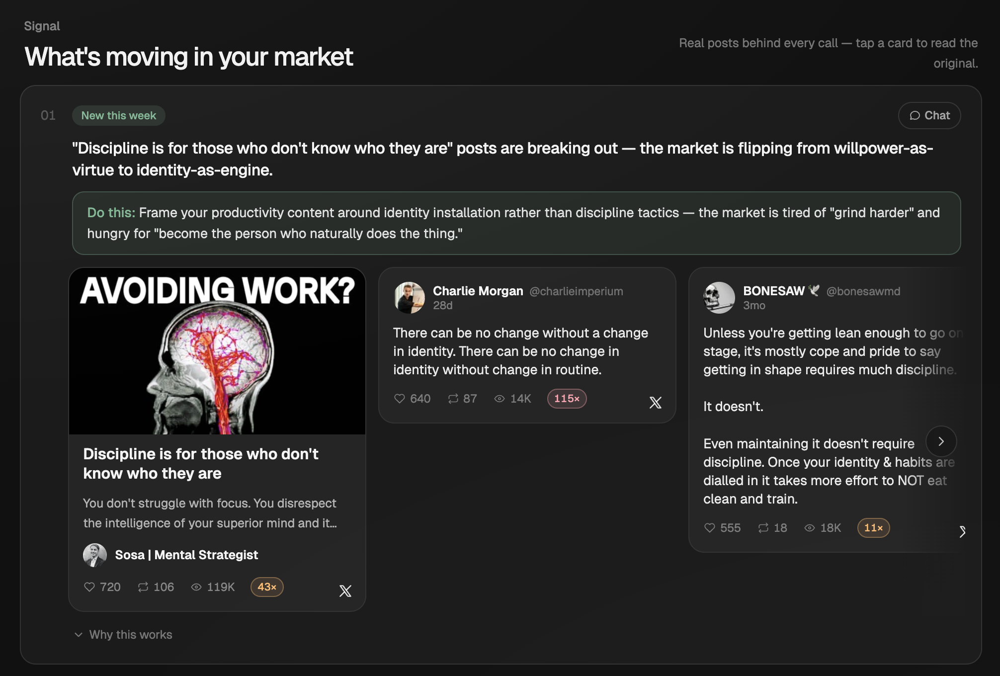 An Eden strategy brief turning current social signals into a focused creative direction